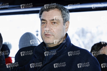 Pressetermin mit Markus Söder auf der Zugspitze in Garmisch-Partenkirchen