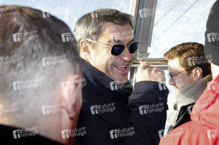 Pressetermin mit Markus Söder auf der Zugspitze in Garmisch-Partenkirchen