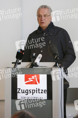 Pressetermin mit Markus Söder auf der Zugspitze in Garmisch-Partenkirchen
