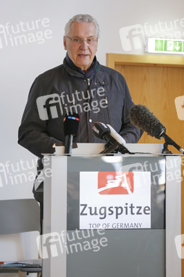 Pressetermin mit Markus Söder auf der Zugspitze in Garmisch-Partenkirchen