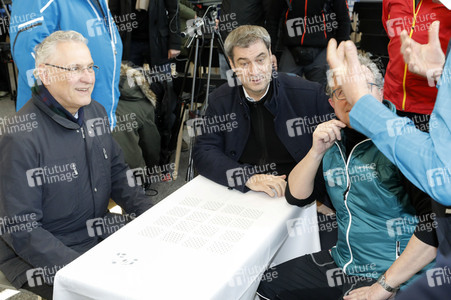 Pressetermin mit Markus Söder auf der Zugspitze in Garmisch-Partenkirchen