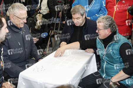Pressetermin mit Markus Söder auf der Zugspitze in Garmisch-Partenkirchen