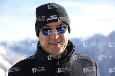 Pressetermin mit Markus Söder auf der Zugspitze in Garmisch-Partenkirchen