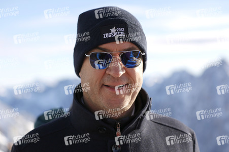 Pressetermin mit Markus Söder auf der Zugspitze in Garmisch-Partenkirchen
