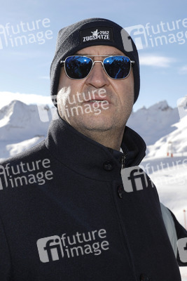 Pressetermin mit Markus Söder auf der Zugspitze in Garmisch-Partenkirchen