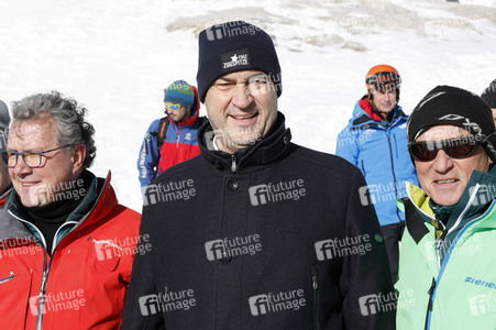 Pressetermin mit Markus Söder auf der Zugspitze in Garmisch-Partenkirchen