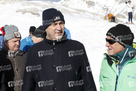Pressetermin mit Markus Söder auf der Zugspitze in Garmisch-Partenkirchen