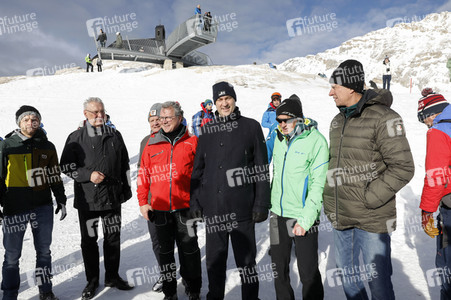 Pressetermin mit Markus Söder auf der Zugspitze in Garmisch-Partenkirchen