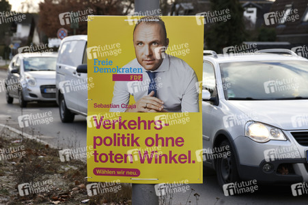 Wahlkampagne zur Wiederholungswahl zum Abgeordnetenhaus in Berlin