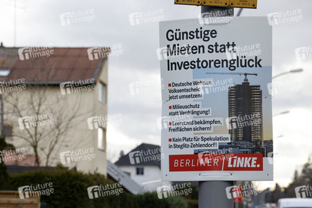 Wahlkampagne zur Wiederholungswahl zum Abgeordnetenhaus in Berlin
