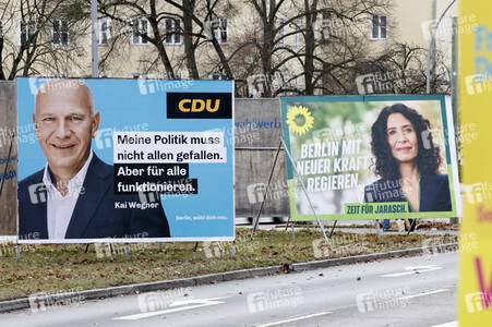 Wahlkampagne zur Wiederholungswahl zum Abgeordnetenhaus in Berlin
