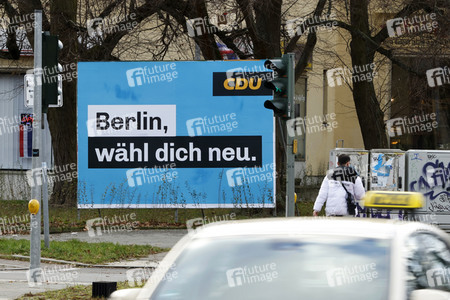 Wahlkampagne zur Wiederholungswahl zum Abgeordnetenhaus in Berlin