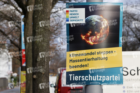 Wahlkampagne zur Wiederholungswahl zum Abgeordnetenhaus in Berlin