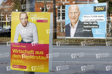 Wahlkampagne zur Wiederholungswahl zum Abgeordnetenhaus in Berlin