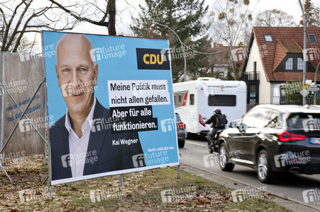 Wahlkampagne zur Wiederholungswahl zum Abgeordnetenhaus in Berlin