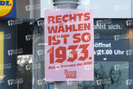 Wahlkampagne zur Wiederholungswahl zum Abgeordnetenhaus in Berlin