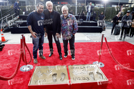 Hand and Footprint Ceremony mit James Cameron und Jon Landau in Los Angeles