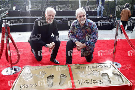 Hand and Footprint Ceremony mit James Cameron und Jon Landau in Los Angeles