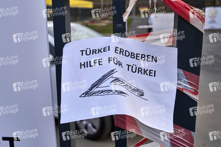 Spendensammelstelle für die Erdbebenopfer in Hannover