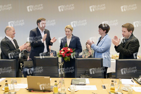 Fototermin mit Franziska Giffey nach der Abgeordnetenhauswahl in Berlin