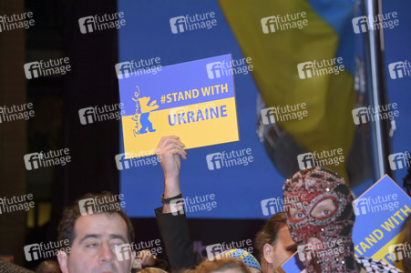 Demonstration der Solidarität mit der Ukraine, Berlinale 2023