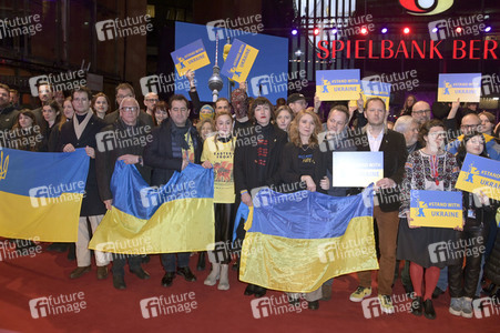 Demonstration der Solidarität mit der Ukraine, Berlinale 2023
