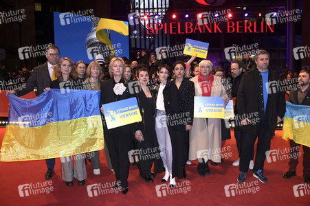 Demonstration der Solidarität mit der Ukraine, Berlinale 2023