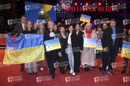 Demonstration der Solidarität mit der Ukraine, Berlinale 2023