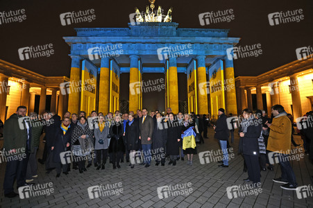 Demonstration und Kundgebung zum Jahrestag des russischen Überfalls in Berlin