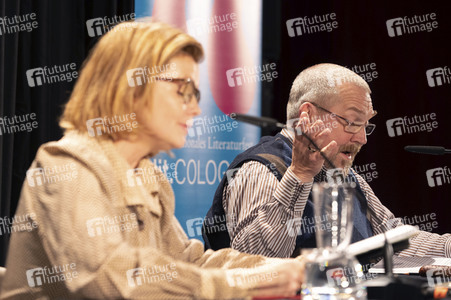 Annette Frier und Dietmar Bär auf der lit.Cologne 2023 in Köln