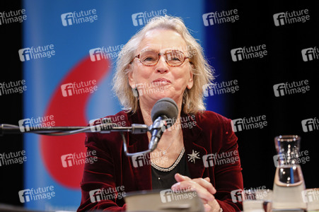 Elke Heidenreich, Dirk von Petersdorff und Marc-Aurel Floros auf der lit.Cologne 2023 in Köln
