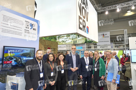 Ukrainische Delegation aus Mykolajiw auf der Hannover Messe 2023