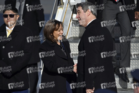 Ankunft von Kamala Harris in München