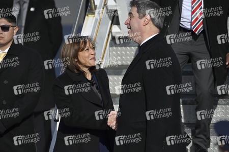 Ankunft von Kamala Harris in München