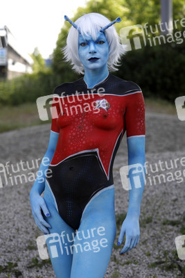 GEEK ART: Andorianer / Andorian Bodypainting