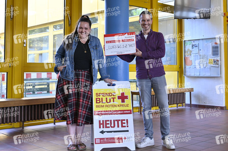 Pressetermin zum Weltblutspendetag in Köln