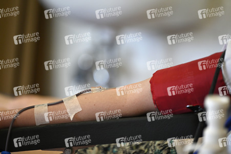 Pressetermin zum Weltblutspendetag in Köln
