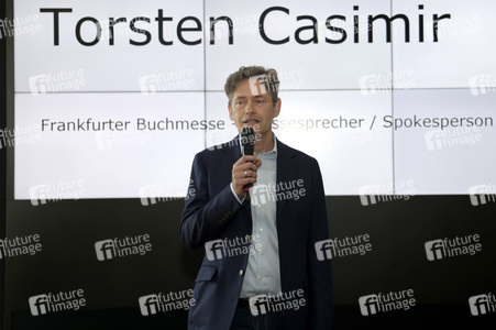 Pressekonferenz der Frankfurter Buchmesse in Frankfurt