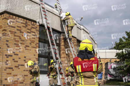 Einsatzübung der Feuerwehr in Berlin