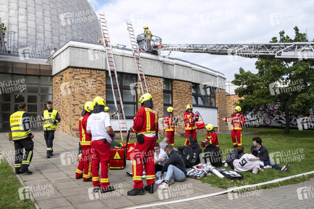 Einsatzübung der Feuerwehr in Berlin