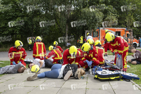 Einsatzübung der Feuerwehr in Berlin
