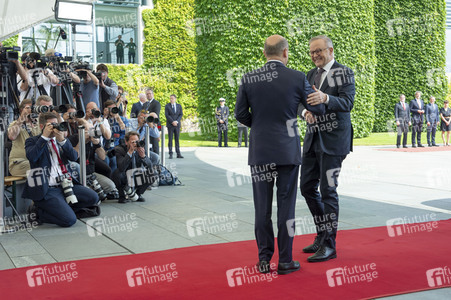 Empfang des Premierministers von Australien im Kanzleramt in Berlin