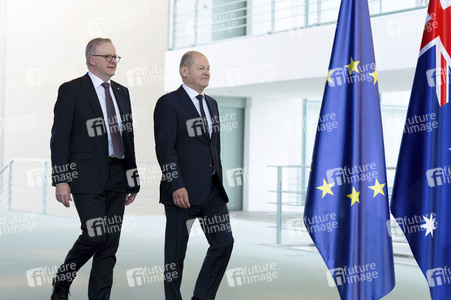 Empfang des Premierministers von Australien im Kanzleramt in Berlin