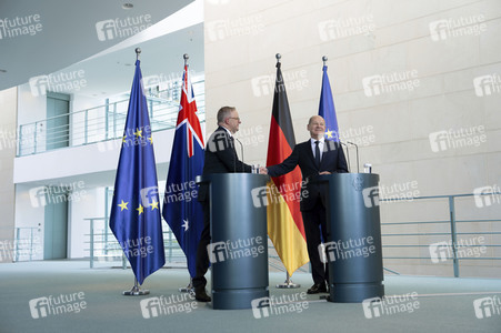 Empfang des Premierministers von Australien im Kanzleramt in Berlin