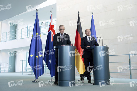 Empfang des Premierministers von Australien im Kanzleramt in Berlin