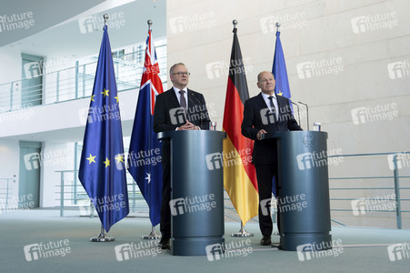 Empfang des Premierministers von Australien im Kanzleramt in Berlin