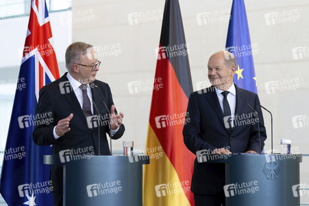 Empfang des Premierministers von Australien im Kanzleramt in Berlin