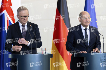 Empfang des Premierministers von Australien im Kanzleramt in Berlin