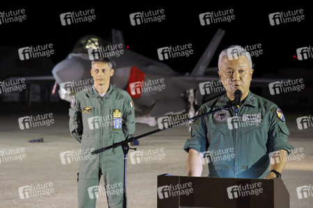 Ankunft zur ersten gemeinsamen Luftwaffenübgung von Italien und Japan in Komatsu