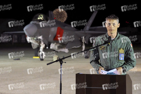 Ankunft zur ersten gemeinsamen Luftwaffenübgung von Italien und Japan in Komatsu